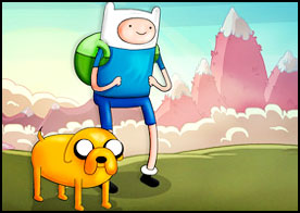 Adventure Time kahramanlarından Finn ve Jack engellerle dolu yolda son hız kaçıyorlar onlara yardımcı ol