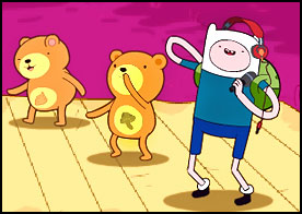 Adventure Time kahramanları olarak mikrofonu kap şarkı ve dans partisine katıl