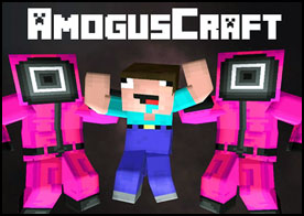 Amongus stili 3D mekanlarda Minecraft karakterleri ile sahtekar olarak tüm mürettebatı öldürün