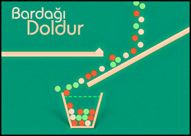 Yukardan bıraktığınız topların aşağıdaki bardağı doldurmasını sağlayın tabi kolaysa