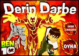 Ben 10 Derin Darbe - Ben 10'u 'Ateş Silahı'na dönüştür ve dünyaya çarpmadan önce tüm meteorları yok et