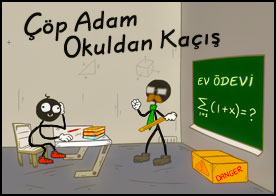 Çöp Adam Okuldan Kaçış - Öğretmeni tarafından ceza verilen çöp adamımız o gidince okuldan kaçmanın planlarını yapar