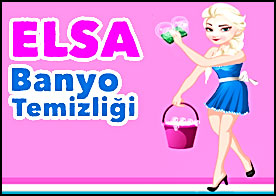 Elsa Banyo Temizliği - Elsa süre dolmadan dağınık durumdaki banyoyu temizleyip herşeyi yerli yerine koyup düzenlemeli