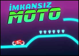 Neon moto ile imkansız derecesinde zorlu parkurları tamamlamaya çalışın