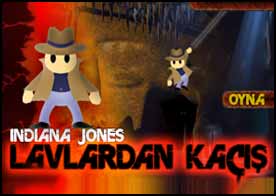 Indiana Jones Lavlardan Kaçış - Lavlardan kaçması için indiana jones'e yardım edin