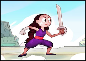 Kılıçla Dans - Steven Universe kahramanları kılıç kullanma yeteneklerini geliştiriyor