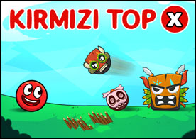 Kırmızı Top X - Gezegeni kare bir şekle sokmak isteyen kötü minionlara karşı savaş hepsini yok et