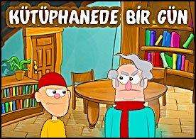 Kütüphanede Bir Gün - Çılgın baba doktorun tavsiyesine uyar ve sessiz sakin bir kütüphanede işe başlar