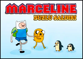 Adventure Times kahramanları Finny ve Jke buz kralının saldırısına karşı koyuyor