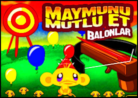 Minik maymunumuzu mutlu etmek için bu sefer gizli balonları bulup patlatıyoruz