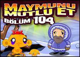 Maymunu Mutlu Et Bölüm 104 - Bu ağaç buzla kaplı kutuplara gidip bilmeceleri çözerek minik maymunumuzu mutlu ediyoruz