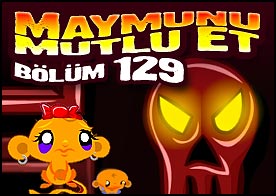 Maymunu Mutlu Et Bölüm 129 - Bu sefer ürkütücü dehlizlere gidip bilmeceleri çözerek minik maymunumuzu mutlu ediyoruz