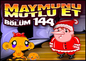 Maymunu Mutlu Et Bölüm 144 - Bu sefer karla kaplı evlere gidip bilmeceleri çözerek minik maymunumuzu mutlu ediyoruz