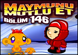 Maymunu Mutlu Et Bölüm 146 - Bu sefer karlı dağ evine gidip bilmeceleri çözerek minik maymunumuzu mutlu ediyoruz