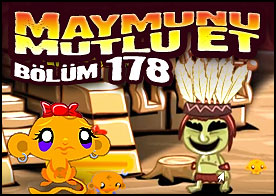 Maymunu Mutlu Et Bölüm 178 - Bu sefer gizemli tapınağa gidip bilmeceleri çözerek minik maymunumuzu mutlu ediyoruz