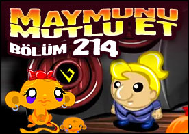 Maymunu Mutlu Et Bölüm 214 - Bu sefer kırmızı çatılı kulübeye gidip bilmeceleri çözerek minik maymunumuzu mutlu ediyoruz