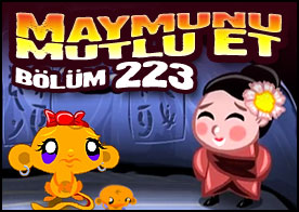 Maymunu Mutlu Et Bölüm 223 - Bu sefer japon kulübesine gidip bilmeceleri çözerek minik maymunumuzu mutlu ediyoruz