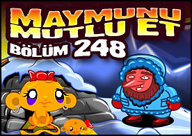 Maymunu Mutlu Et Bölüm 248 - Bu sefer katla kaplı eskimo evine gidip bilmeceleri çözerek minik maymunumuzu mutlu ediyoruz