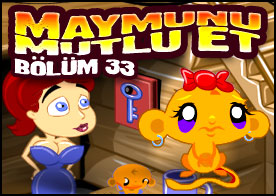 Maymunu Mutlu Et Bölüm 33 - Saklanmış küçük maymunları bularak ve bilmeceleri çözerek minik maymunumuzu mutlu ediyoruz