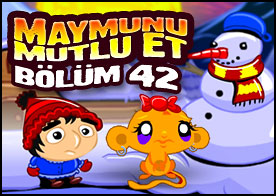 Maymunu Mutlu Et Bölüm 42 - Bu sefer buz şatoya ve buz tutmuş göle gidip bilmeceleri çözerek minik maymunumuzu mutlu ediyoruz