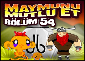 Maymunu Mutlu Et Bölüm 54 - Bu sefer viking köyüne gidip bilmeceleri çözerek minik maymunumuzu mutlu ediyoruz