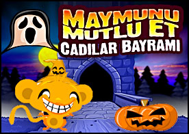 Maymunu Mutlu Et Cadılar Bayramı - Minik maymunumuzu mutlu etmek için bu sefer cadılar bayramına katılıyoruz