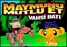 Maymunu Mutlu Et Vahşi Batı - Minik maymunumuzu mutlu etmek için bu sefer vahşi batıya gidiyoruz