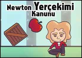 Ünlü fizikçi Newton'un kafasına elmayı düşürerek yerçekiminin doğasını keşfetmesini sağlıyoruz