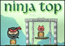 Ninja Top - İntikamını alması için bu fizik puzzle oyununda ninjamıza yardımcı ol