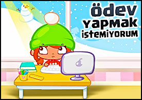 Ödev Yapmak İstemiyorum - Kar yağdığı için okullar tatil olur sarah dışarı çıkıp karda oynamak ister ama annesi ödevlerini yapmasını istemektedir