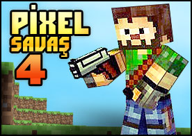 Pixel Savaş 4 - CS tarzı bu 3 boyutlu oyunda minecraft benzeri mekanlarda online rakiplerle kıyasıya mücadele etmeye devam ediyoruz