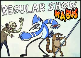 Regular show kahramanları Mordeca ve Rigby şehri kötü yaratıklara karşı savunuyor