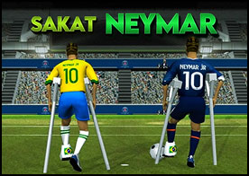 Ayağından sakatlanan Neymar kupayı kazanmak için koltuk değnekleriyle de olsa sahaya çıkıp golünü atıyor