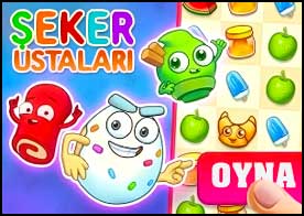 Candy Crash türü bu oyunda renkli grafikler heyecan verici bölümler yüzlerce seviye sizi bekliyor