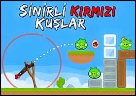 Sinirden kıpkırmızı olmuş Angry Birds kuşları yine kötü domuzları yok etmeye devam ediyor