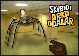 Skibidi Arka Odalar - Arka odalarda dolaşan tuvalet kafalı örümcek kafaya yakalanmadan olabildiğince çok video kaset toplamanız gerekiyor