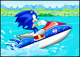 Sonic ve Amy jetski ile kıyasıya yarışıyorlar tarafını seç yarışın galibi ol