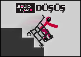 Çeşitli araçları ve düzenekleri kullanarak Squid Game muhafızının aşağıya düşmesini sağla