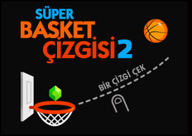 Basketbol topunun potaya ulaşması ve sayı olması için bir çizgi çekerek onu yönlendir