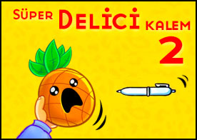 Meşhur Pineapple Pen oyunu 2. versiyonu ile karşınızda süper delici kalemi fırlatarak meyveleri havada vurmaya devam ediyoruz