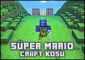 Minecraft aleminde Süper Mario karakterleri ile heyecan dolu bir koşu sizleri bekliyor