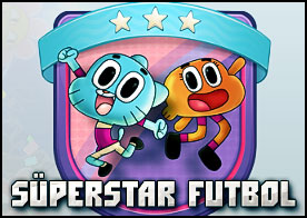 Favori CN karakterini seç Ben 10 Finn ve Jake ve Gumball ile kıyasıya bir futbol maçı yap