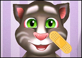 Talking Tom Moda - Konuşan kedimiz tom yaramazlık yapar ve her yeri yara bere içinde kalır önce onu tedavi et sonrada güzelce giydir