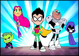 Teen Titans Go - Robin olarak cyber mekanik vücudu kontrol et özel saldırılar için diğer titan üyelerini çağır