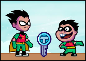 Teen Titans Go kahramanlarından Robin büyük bir kulede kilitli kalmış anahtarları bulup çıkışa ulaşması için ona yardımcı olun