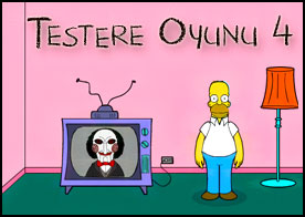 Testere Oyunu 4 - Hain testere bu sefer Homer Simpson'u tuzağına düşürmüş ve hain oyununu oynamaya zorluyor