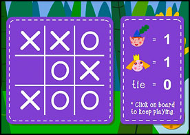 Ben ve Holly birlikte tic tac toe oynuyor onlara eşlik et