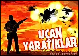 Adadaki uçan garip yaratıkları yok etmek ve bu işin esrarını çözmek için işe alındın