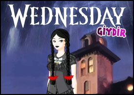 Addams ailesinin soğuk ve duygusuz kızı Wednesday'ı ona uygun giysileri seçin partiye hazırlayın