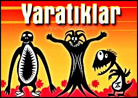 Yaratıklar - Küçük yaratıklar yap ve beslenip büyümeleri için onları kırmızı yaratıkların üzerine yolla